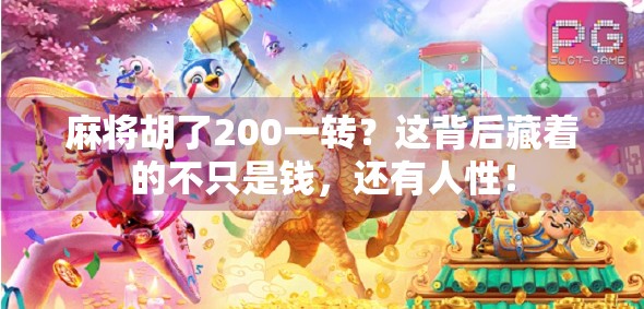 麻将胡了200一转？这背后藏着的不只是钱，还有人性！