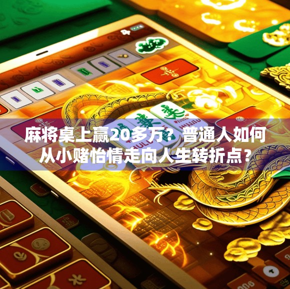 麻将桌上赢20多万？普通人如何从小赌怡情走向人生转折点？