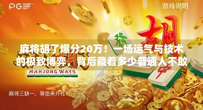 麻将胡了爆分20万！一场运气与技术的极致博弈，背后藏着多少普通人不敢说的秘密？