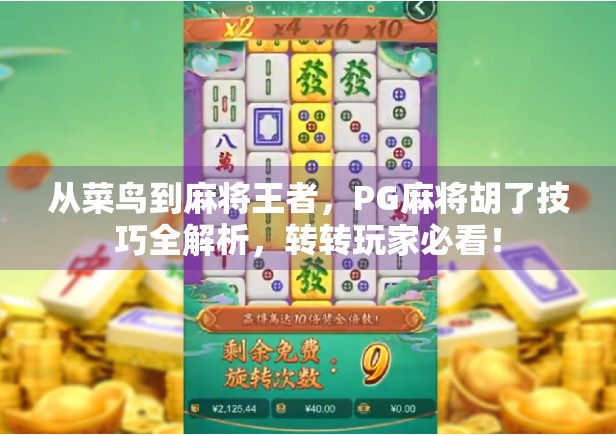 从菜鸟到麻将王者，PG麻将胡了技巧全解析，转转玩家必看！