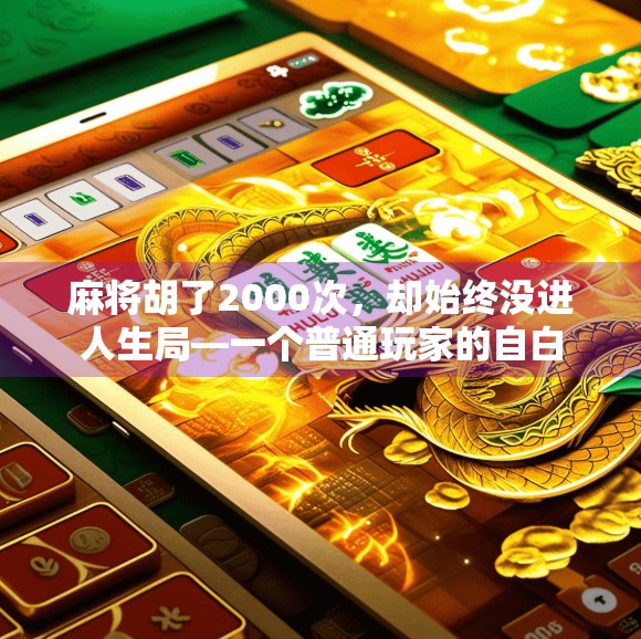 麻将胡了2000次,却始终没进人生局—一个普通玩家的自白