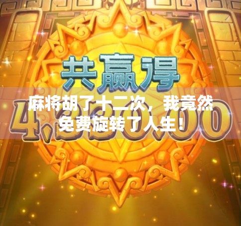 麻将胡了十二次,我竟然免费旋转了人生!